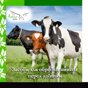 Засоби для обробки вимені перед доїнням
